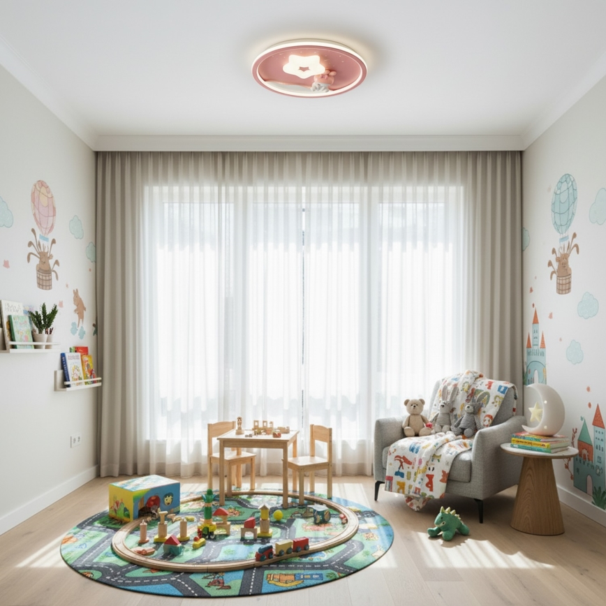 Brilagi - Dimmable LED Kids' Ceiling Light BUNNY LED/83W/230V 3000-6000K Ø49 cm + Remote Control
