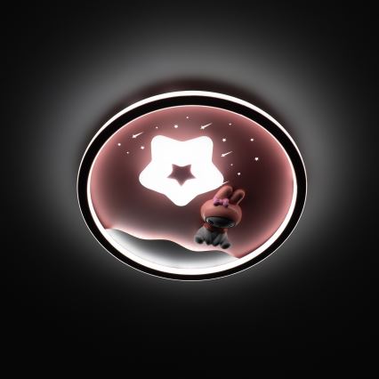 Brilagi - Dimmable LED Kids' Ceiling Light BUNNY LED/83W/230V 3000-6000K Ø49 cm + Remote Control