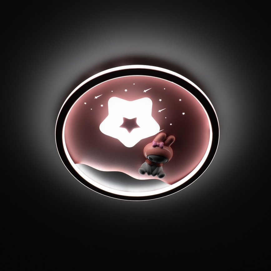 Brilagi - Dimmable LED Kids' Ceiling Light BUNNY LED/83W/230V 3000-6000K Ø49 cm + Remote Control