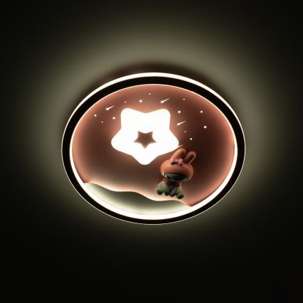 Brilagi - Dimmable LED Kids' Ceiling Light BUNNY LED/83W/230V 3000-6000K Ø49 cm + Remote Control