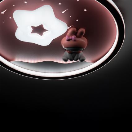 Brilagi - Dimmable LED Kids' Ceiling Light BUNNY LED/83W/230V 3000-6000K Ø49 cm + Remote Control