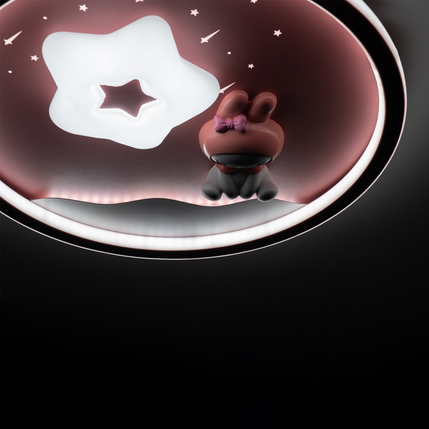 Brilagi - Dimmable LED Kids' Ceiling Light BUNNY LED/83W/230V 3000-6000K Ø49 cm + Remote Control