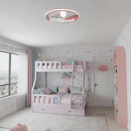 Brilagi - LED Dimmable Children's Ceiling Light UNICORN LED/68W/230V 3000-6000K Ø 49 cm + remote control