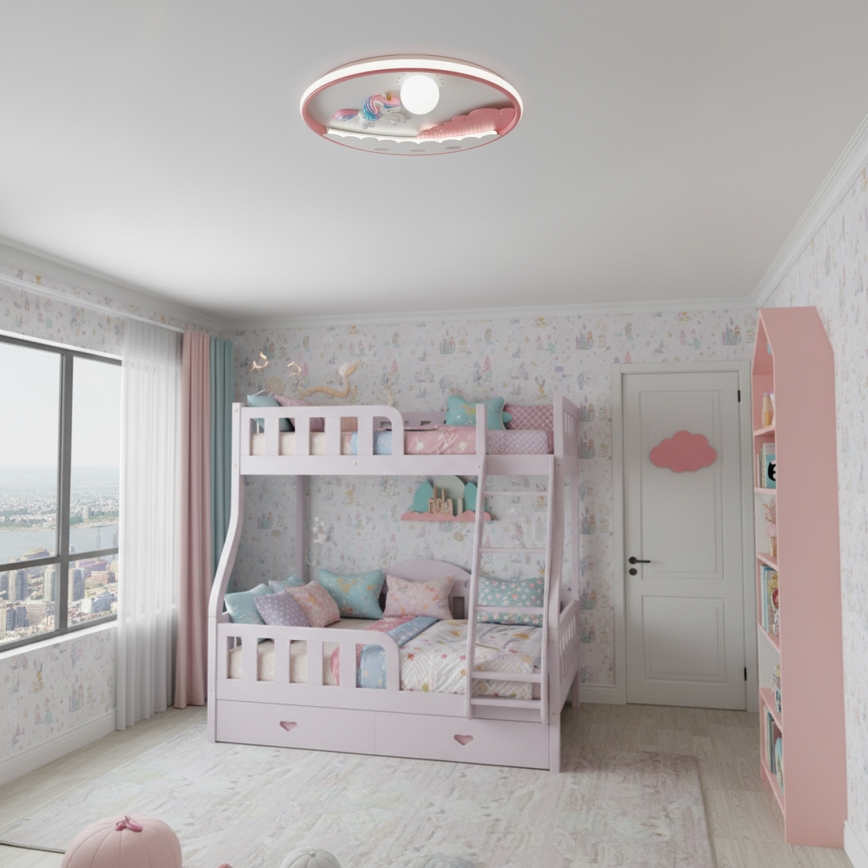 Brilagi - LED Dimmable Children's Ceiling Light UNICORN LED/68W/230V 3000-6000K Ø 49 cm + remote control