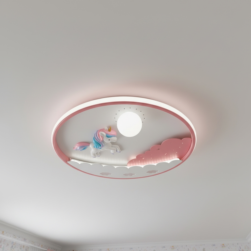 Brilagi - LED Dimmable Children's Ceiling Light UNICORN LED/68W/230V 3000-6000K Ø 49 cm + remote control