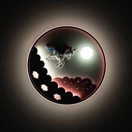 Brilagi - LED Dimmable Children's Ceiling Light UNICORN LED/68W/230V 3000-6000K Ø 49 cm + remote control