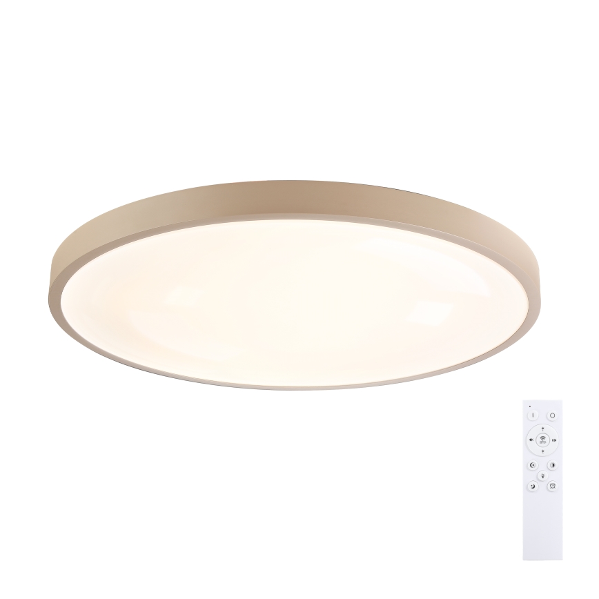 Brilagi - Dimmable LED Ceiling Light GLASS POOL DOUBLE LED/80W/230V 3000-6000K 60 cm Beige + Remote Control