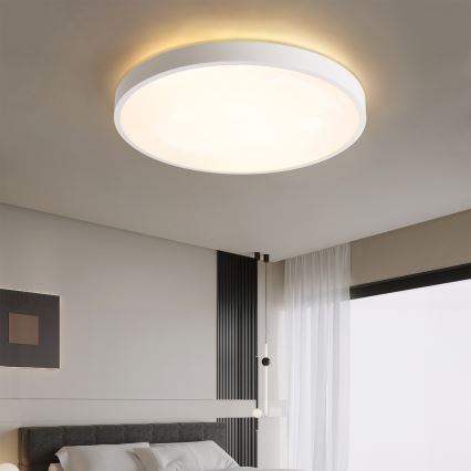 Brilagi - Dimmable LED ceiling light GLASS POOL DOUBLE LED/80W/230V 3000-6000K 60 cm white + remote control