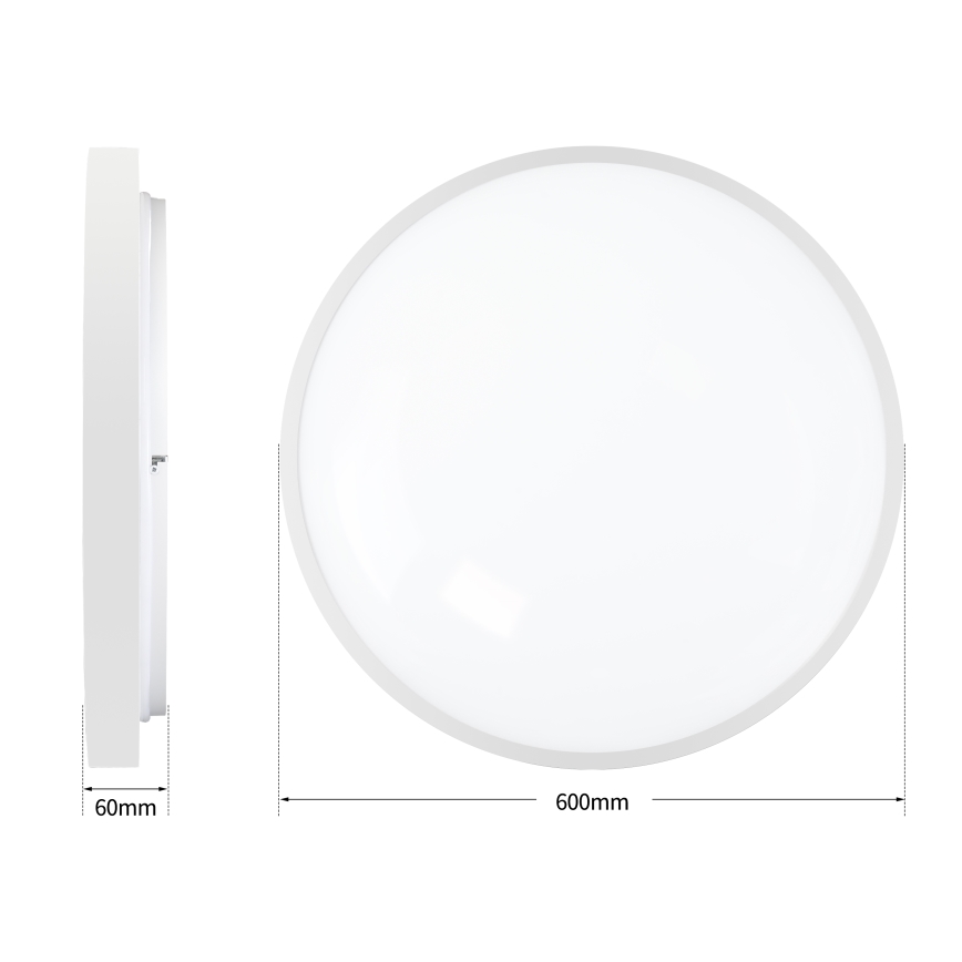 Brilagi - Dimmable LED ceiling light GLASS POOL DOUBLE LED/80W/230V 3000-6000K 60 cm white + remote control