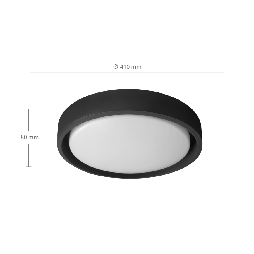 Brilagi - MATTEO LED Dimmable Ceiling Light LED/48W/230V 3000-6500K Ø41 cm Black + Remote Control