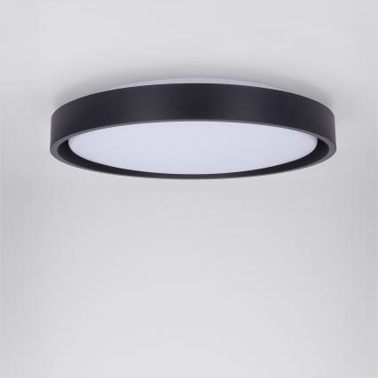 Brilagi - MATTEO LED Dimmable Ceiling Light LED/48W/230V 3000-6500K Ø41 cm Black + Remote Control