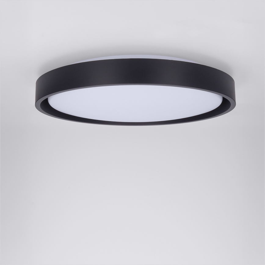 Brilagi - MATTEO LED Dimmable Ceiling Light LED/48W/230V 3000-6500K Ø41 cm Black + Remote Control