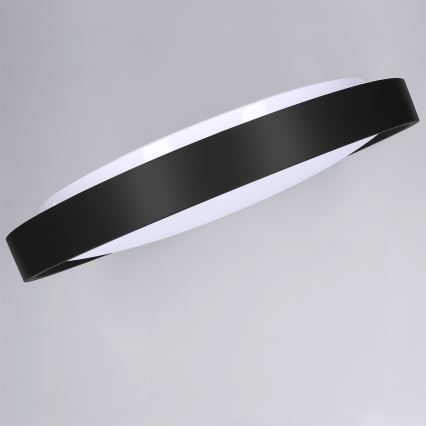 Brilagi - MATTEO LED Dimmable Ceiling Light LED/48W/230V 3000-6500K Ø41 cm Black + Remote Control