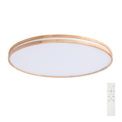 BRILAGI - MOLINA LED Dimmable Ceiling Light LED/128W/230V 3000-6000K Oak Ø 100 cm + Remote Control
