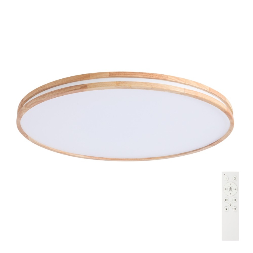 BRILAGI - MOLINA LED Dimmable Ceiling Light LED/128W/230V 3000-6000K Oak Ø 100 cm + Remote Control