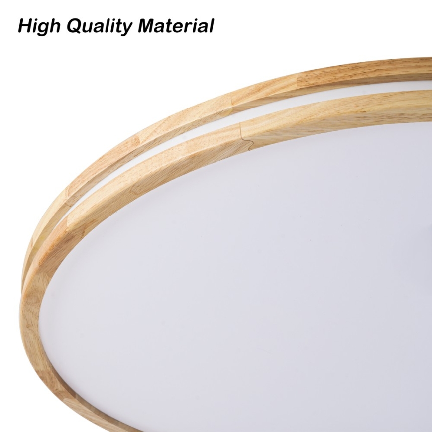 BRILAGI - MOLINA LED Dimmable Ceiling Light LED/128W/230V 3000-6000K Oak Ø 100 cm + Remote Control