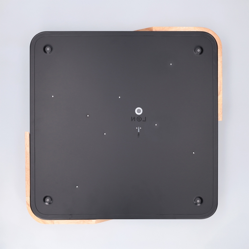 Brilagi - Dimmable LED Ceiling Light PILANA LED/48W/230V 3000-6500K Oak/Black 42x42 cm + Remote Control