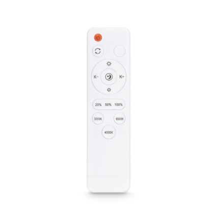 Brilagi - PILANA 48W LED Dimmable Ceiling Light 230V, 3000–6500K, Oak/White, 42×42 cm + Remote Control