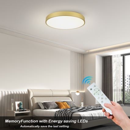 Brilagi - LED Dimmable Ceiling Light POOL SMART LED/100W/230V 3000-6000K 80 cm gold Wi-Fi Tuya + remote control