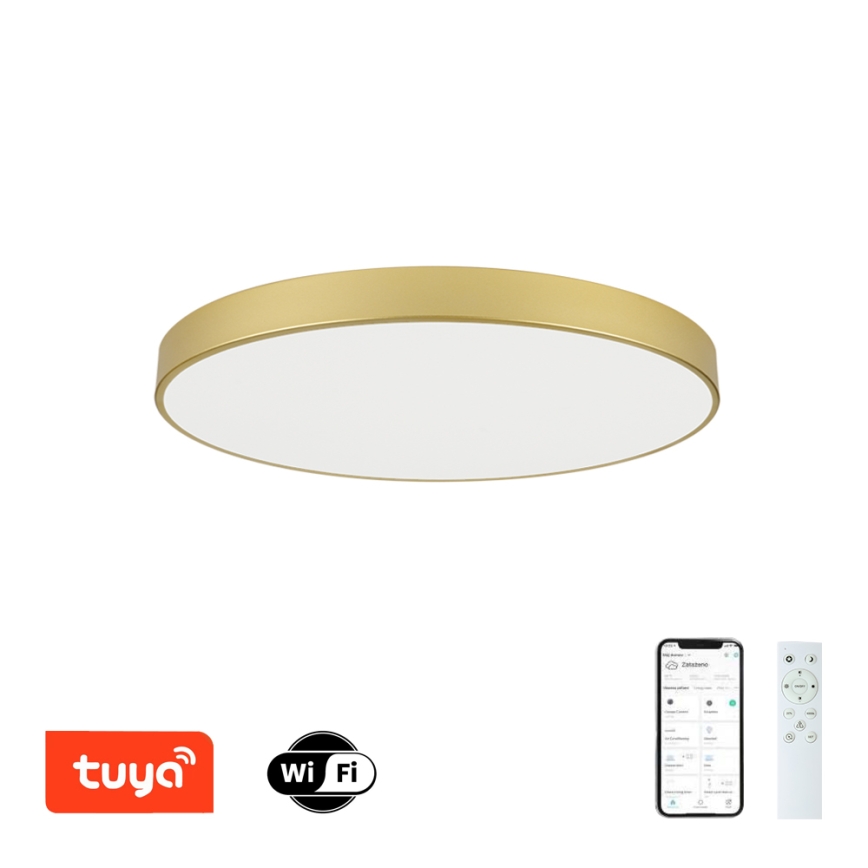 Brilagi - LED Dimmable Ceiling Light POOL SMART LED/100W/230V 3000-6000K 80 cm gold Wi-Fi Tuya + remote control