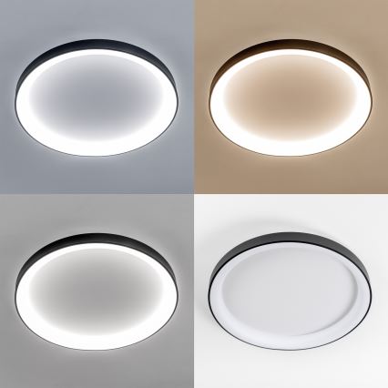 Brilagi - FALCON II Dimmable LED Ceiling Light, 108W, 230V, 3000–6500K (tunable white), Ø 80 cm, Black + Remote Control