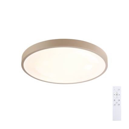 Brilagi - GLASS POOL DOUBLE Dimmable LED Ceiling Light/48W/230V 3000-6000K 40 cm Beige + Remote Control