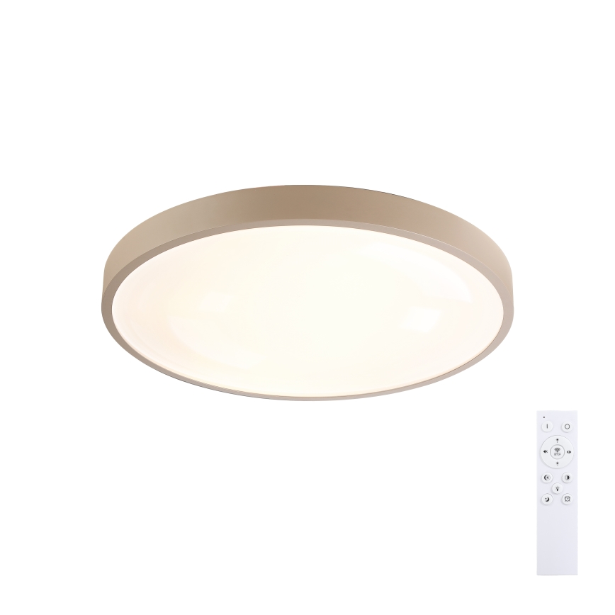 Brilagi - GLASS POOL DOUBLE Dimmable LED Ceiling Light/48W/230V 3000-6000K 40 cm Beige + Remote Control