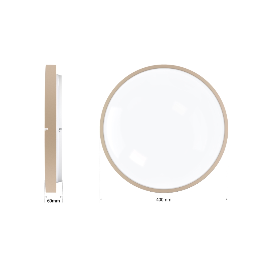 Brilagi - GLASS POOL DOUBLE Dimmable LED Ceiling Light/48W/230V 3000-6000K 40 cm Beige + Remote Control