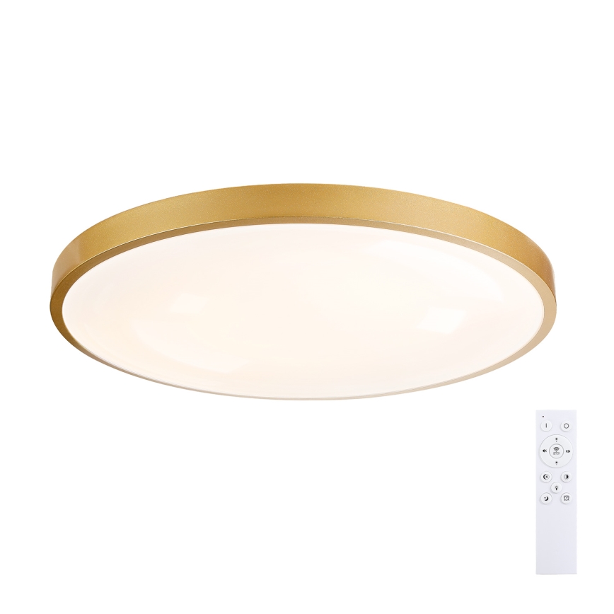 Brilagi - Dimmable LED ceiling light GLASS POOL DOUBLE LED/80W/230V 3000-6000K 60 cm gold + remote control
