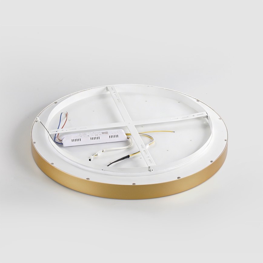 Brilagi - Dimmable LED ceiling light GLASS POOL DOUBLE LED/80W/230V 3000-6000K 60 cm gold + remote control