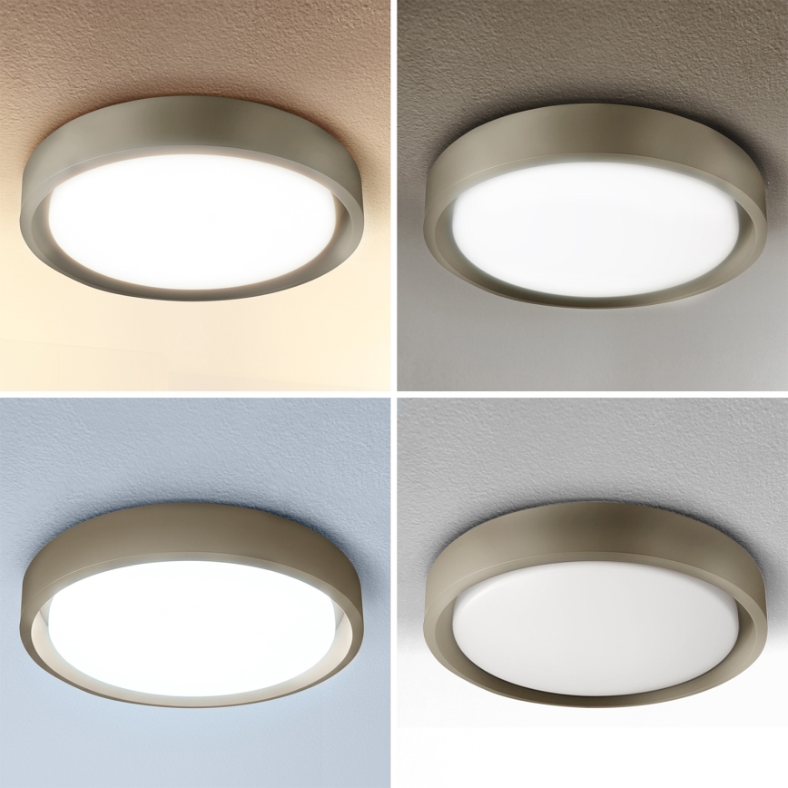 Brilagi - MATTEO Dimmable LED Ceiling Light, 60W/230V, 3000–6500K, Ø 51.5 cm, Taupe + Remote Control