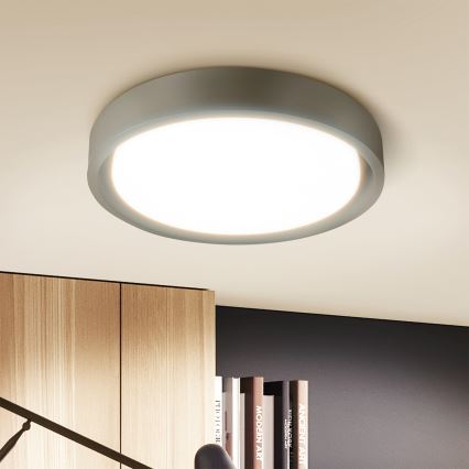 Brilagi - MATTEO Dimmable LED Ceiling Light, 60W/230V, 3000–6500K, Ø 51.5 cm, Taupe + Remote Control