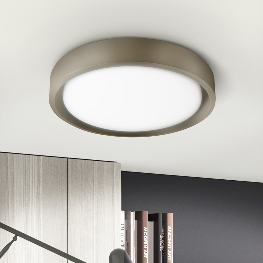 Brilagi - MATTEO Dimmable LED Ceiling Light, 60W/230V, 3000–6500K, Ø 51.5 cm, Taupe + Remote Control