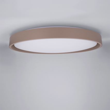 Brilagi - MATTEO Dimmable LED Ceiling Light, 60W/230V, 3000–6500K, Ø 51.5 cm, Taupe + Remote Control
