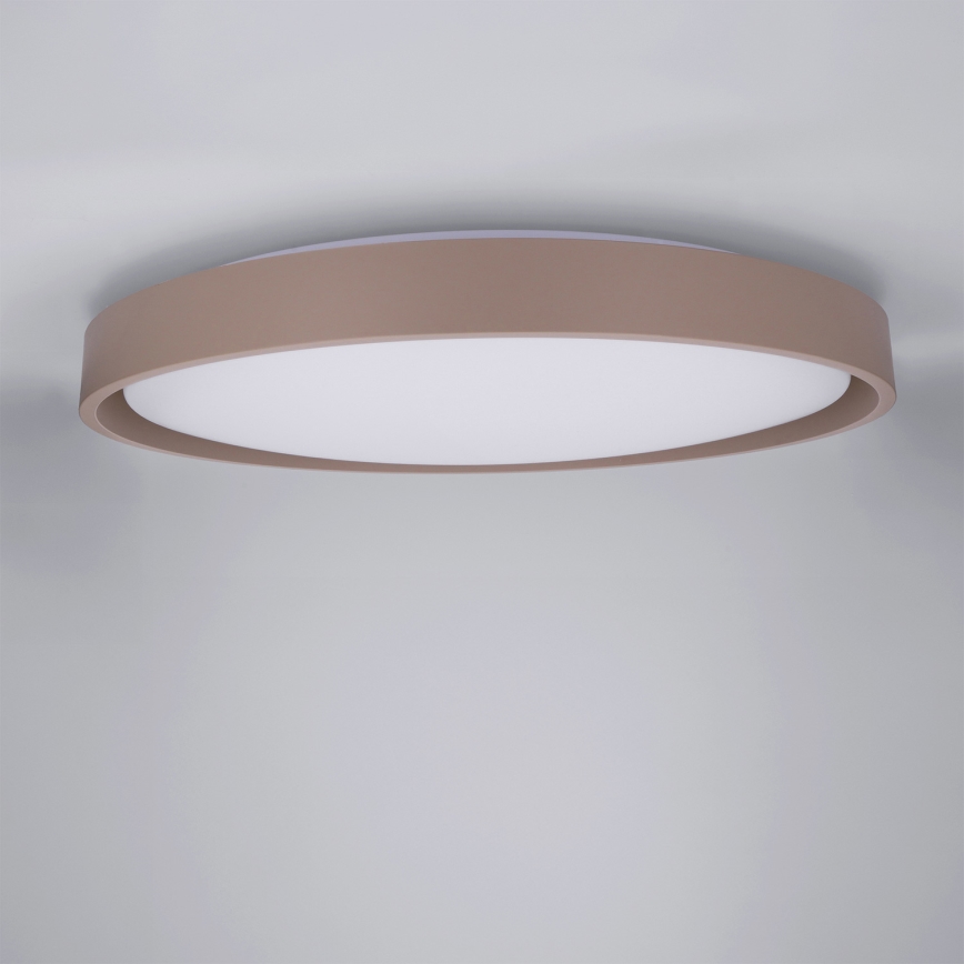 Brilagi - MATTEO Dimmable LED Ceiling Light, 60W/230V, 3000–6500K, Ø 51.5 cm, Taupe + Remote Control