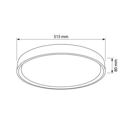 Brilagi - MATTEO Dimmable LED Ceiling Light, 60W/230V, 3000–6500K, Ø 51.5 cm, Taupe + Remote Control