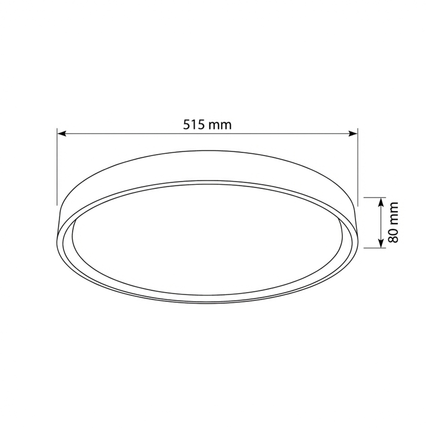 Brilagi - MATTEO Dimmable LED Ceiling Light, 60W/230V, 3000–6500K, Ø 51.5 cm, Taupe + Remote Control
