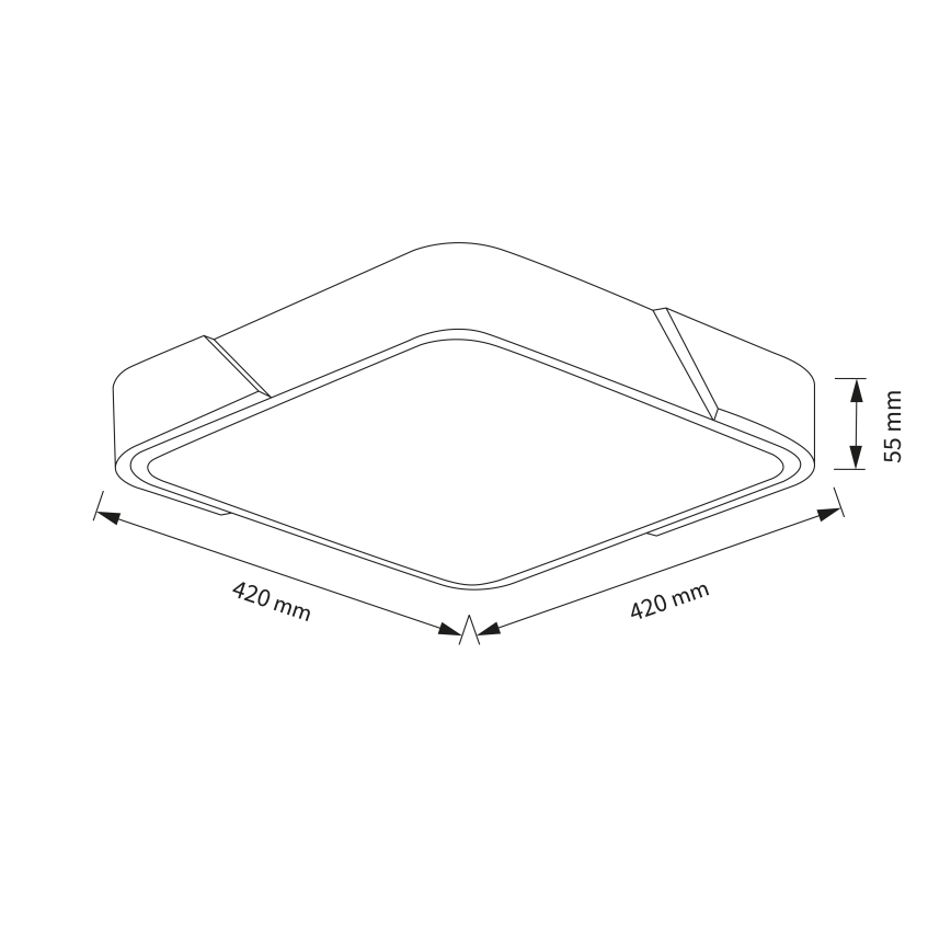 Brilagi - Dimmable LED ceiling light PILANA LED/48W/230V 3000-6500K oak/white 42x42 cm + remote control