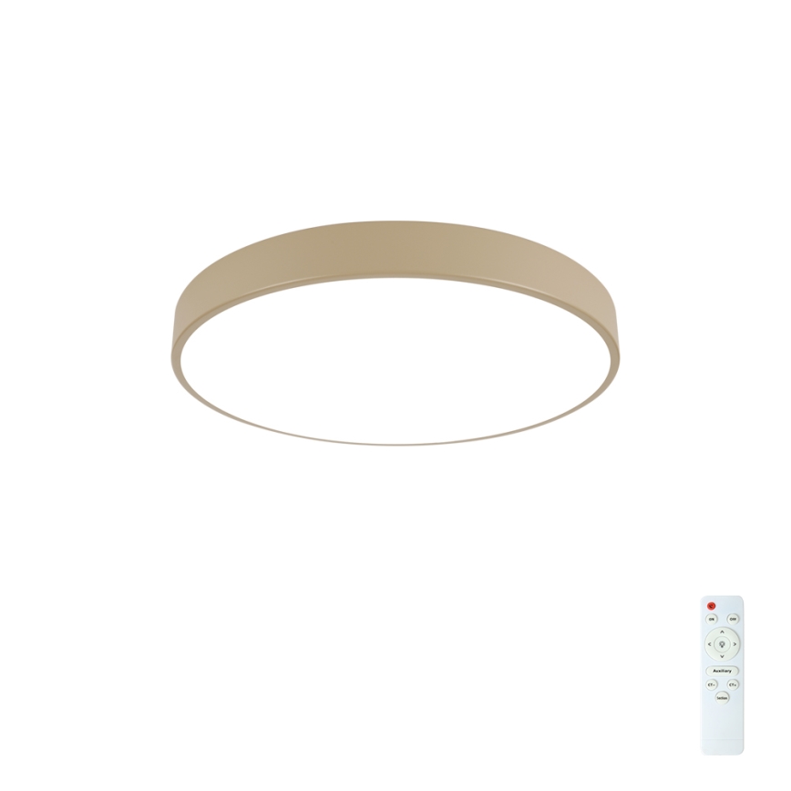 Brilagi - LED Dimmable Ceiling Light POOL LED/60W/230V 3000-6000K Ø 60 cm beige + remote control
