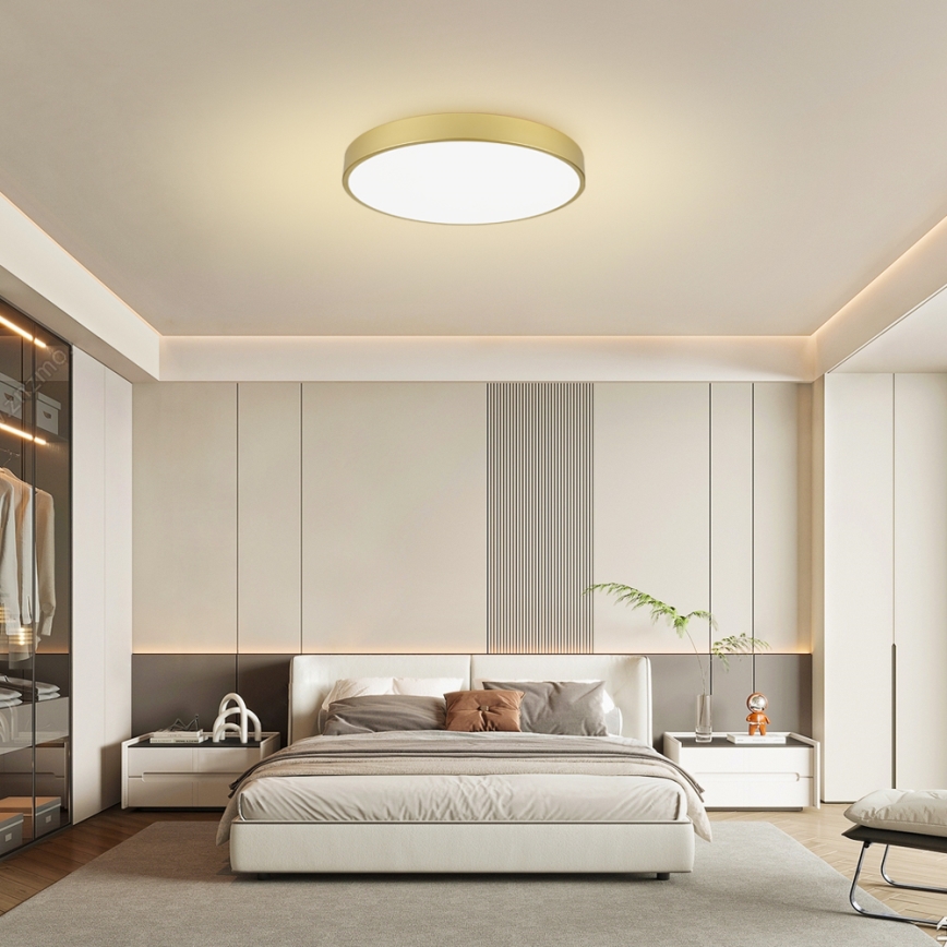 Brilagi - LED Dimmable Ceiling Light POOL SMART LED/100W/230V 3000-6000K 80 cm Gold Wi-Fi Tuya + Remote Control