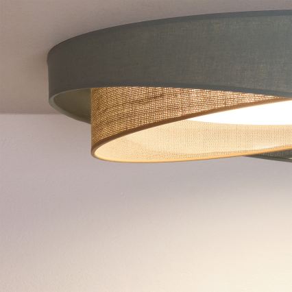 BRILAGI - Dimmable LED ceiling light VELVET TWIST LED/36W/230V 3000-6000K diam. 65 cm Wi-Fi Tuya Beacon green/beige + remote control