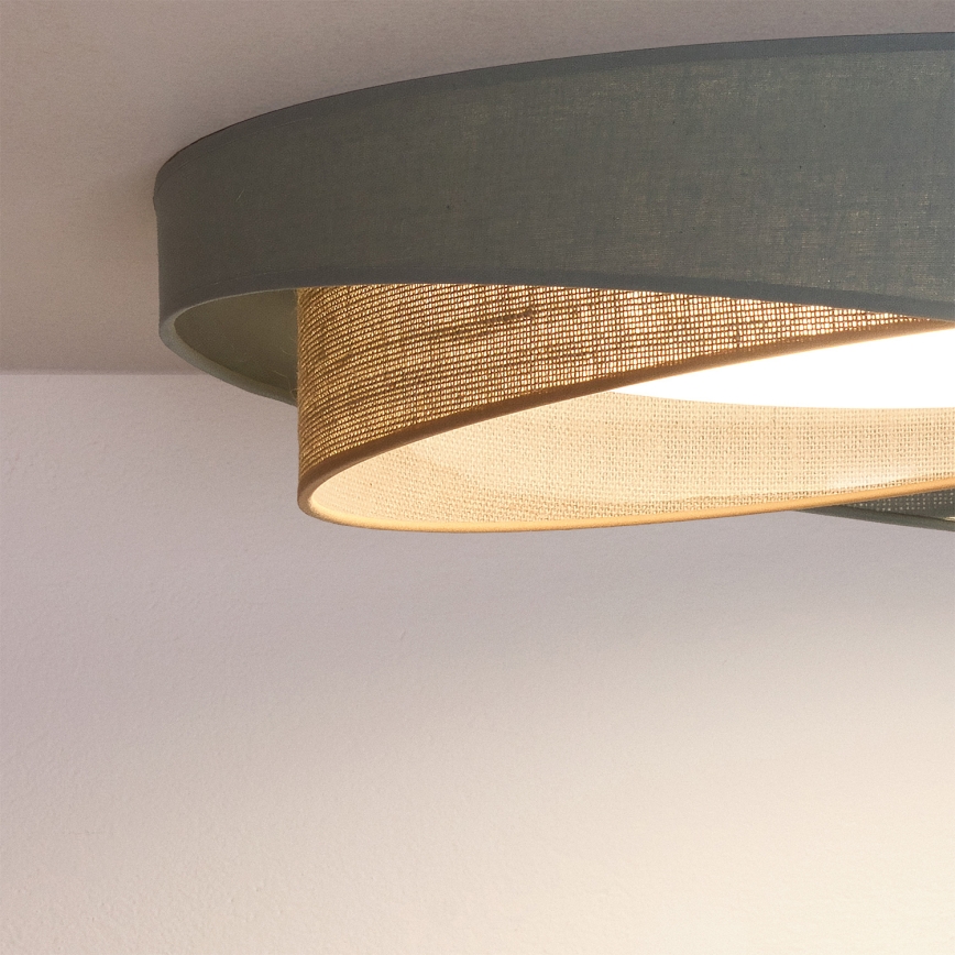 BRILAGI - Dimmable LED ceiling light VELVET TWIST LED/36W/230V 3000-6000K diam. 65 cm Wi-Fi Tuya Beacon green/beige + remote control