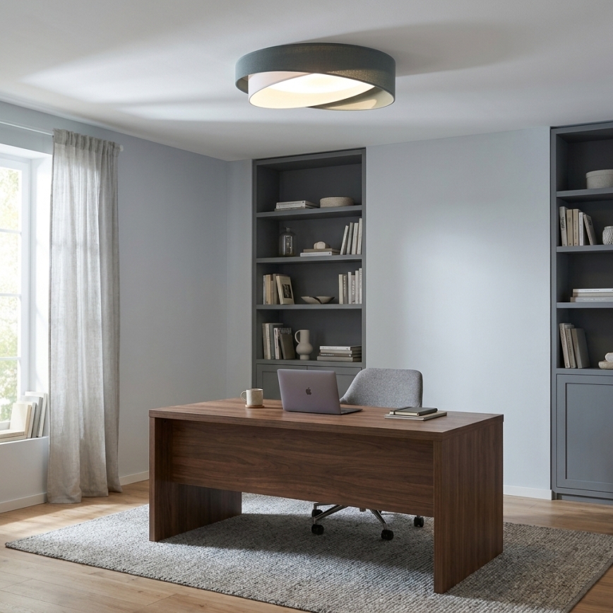 BRILAGI - Dimmable ceiling light VELVET TWIST LED/36W/230V 3000-6000K Ø 65 cm Wi-Fi Tuya Beacon green/white + remote control