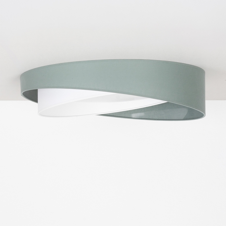 BRILAGI - Dimmable ceiling light VELVET TWIST LED/36W/230V 3000-6000K Ø 65 cm Wi-Fi Tuya Beacon green/white + remote control