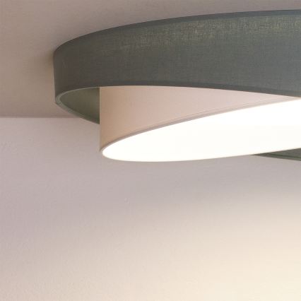 BRILAGI - Dimmable ceiling light VELVET TWIST LED/36W/230V 3000-6000K Ø 65 cm Wi-Fi Tuya Beacon green/white + remote control