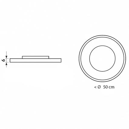 Brilagi - VIRELA Dimmable LED Ceiling Light LED/86W/230V 3000-6000K Ø 50 cm + Remote Control