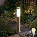 BRILAGI - Dimmable LED Outdoor Lamp ELIA 1xE27/6W/230V 2700-6500K IP44 Wi-Fi 50 cm Matte Chrome