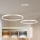 Brilagi - Dimmable LED pendant lamp on cable PORTOFINO LED/98W/230V 3000-6000K silver + remote control