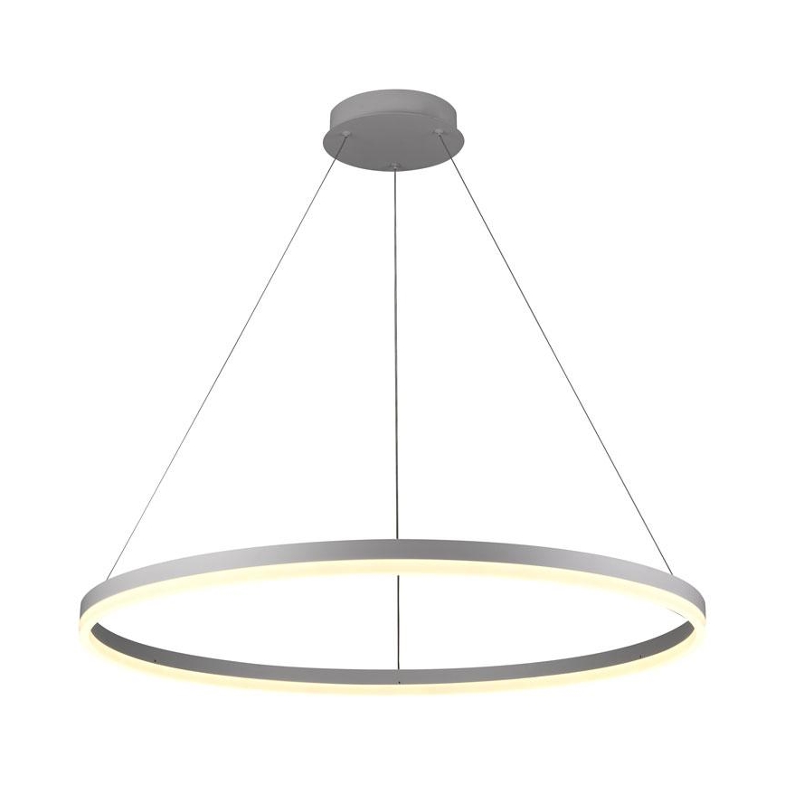 Brilagi - CIRCLE LED dimmable pendant light suspended on cable, LED 55W/230V, 3000–6500K, Ø 80 cm, white + remote control
