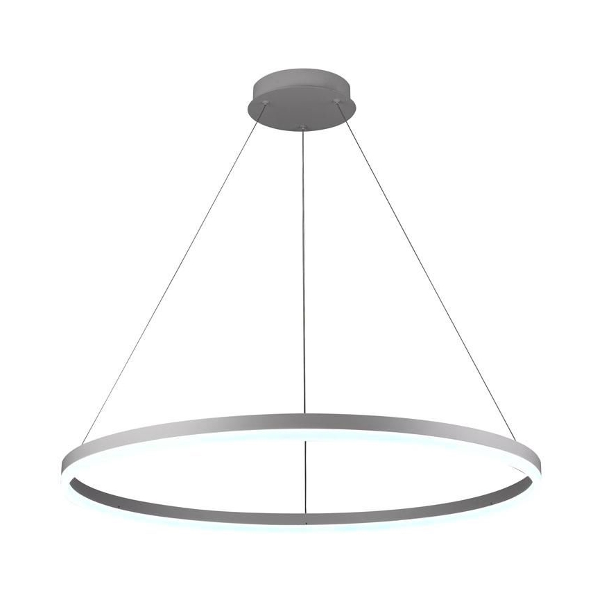 Brilagi - CIRCLE LED dimmable pendant light suspended on cable, LED 55W/230V, 3000–6500K, Ø 80 cm, white + remote control